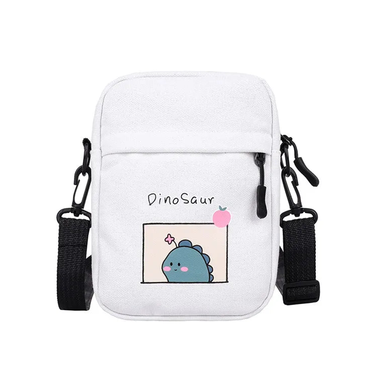 Women Canvas Shoulder Messenger Bags Small Female Students Crossbody Bag