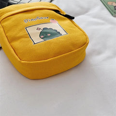 Women Canvas Shoulder Messenger Bags Small Female Students Crossbody Bag