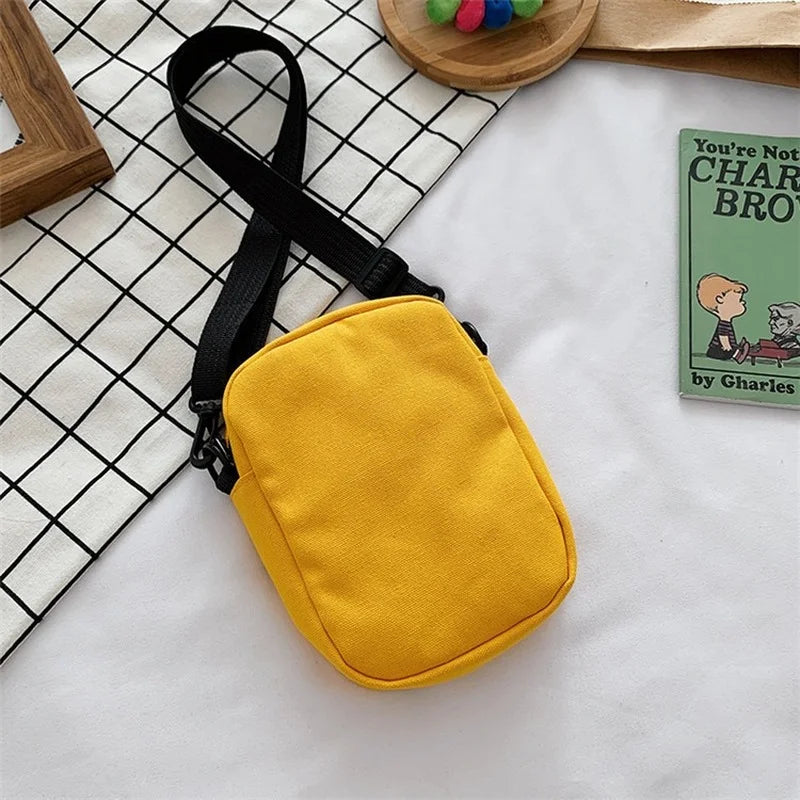 Women Canvas Shoulder Messenger Bags Small Female Students Crossbody Bag
