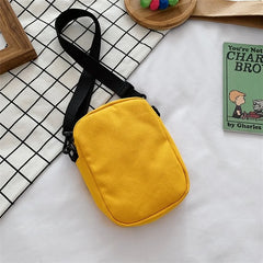 Women Canvas Shoulder Messenger Bags Small Female Students Crossbody Bag
