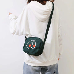 Canvas Shoulder Messenger Bag for Women Small Girls Crossbody Phone Bag