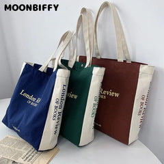 Women Canvas Shoulder Shopper Bag Eco Large Tote Book Bags