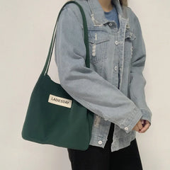 Waterproof Canvas Shoulder Bag Eco Fabric Tote Shopping Bag