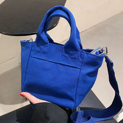 Canvas Shoulder Bag Casual Shopping Handbag Small Tote For Girls