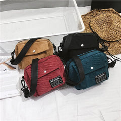 Women Canvas Shoulder Messenger Bag Small Square Bag