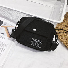 Women Canvas Shoulder Messenger Bag Small Square Bag