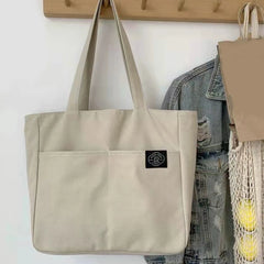 Women Canvas Tote Bag Casual Handbag Large Capacity Reusable Shopping Beach Bag