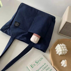 Women Canvas Tote Bag Shoulder Handbag Large Capacity Cotton Reusable Shopping