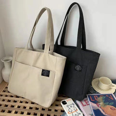 Women Canvas Tote Bag Shoulder Handbag Large Capacity Cotton Reusable Shopping
