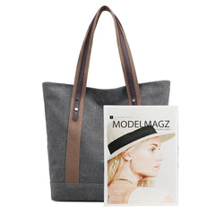 Women Canvas Tote Handbag Shoulder Bag Casual Travel Anti Theft Shopping