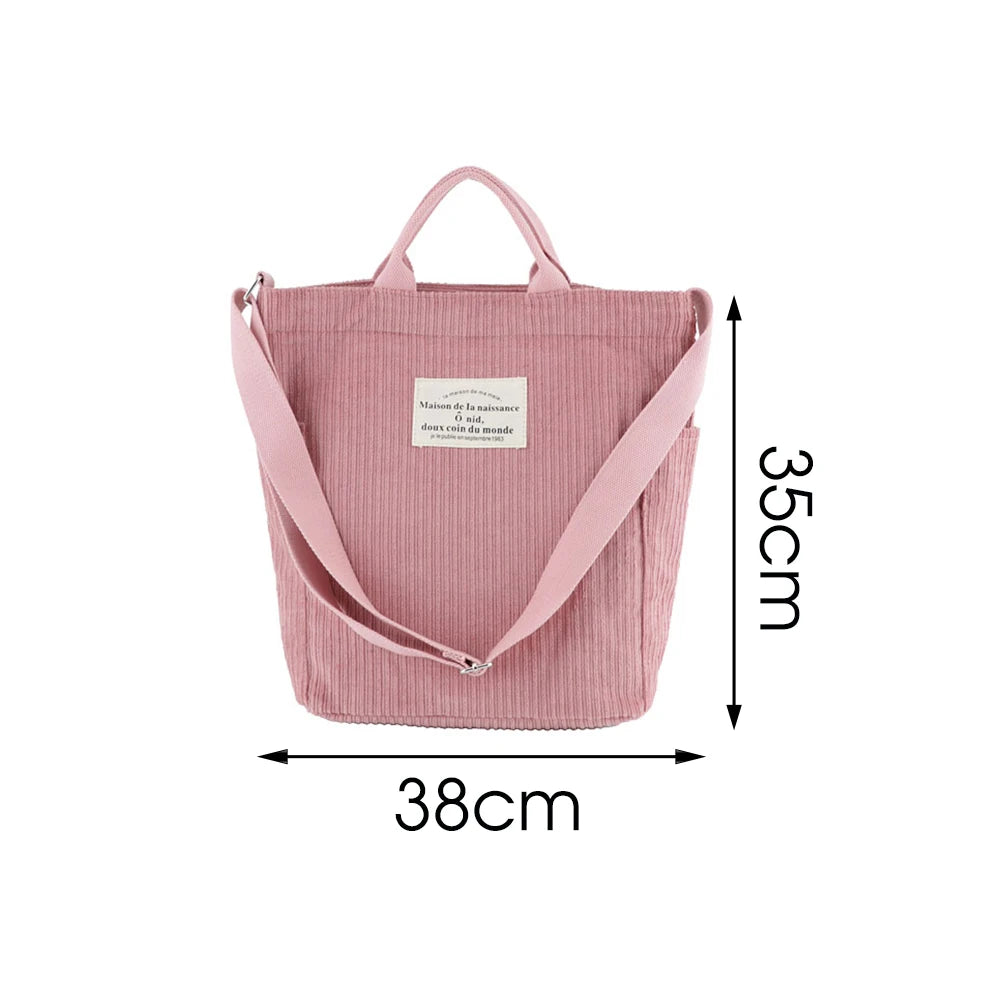 Women Canvas Tote Handbag Female Cloth Shoulder Bags Young Ladies Casual