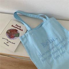 Women Canvas Tote Purse Embroidered Handbag Shoulder Bag Casual Shopper