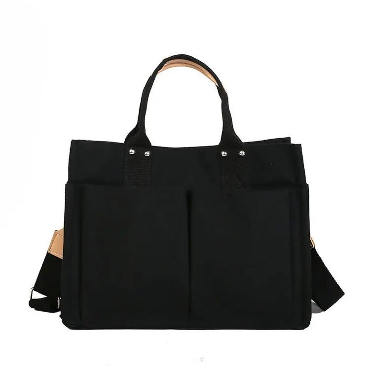 Women Canvas Tote Shoulder Bag Large Capacity Shopping Bag