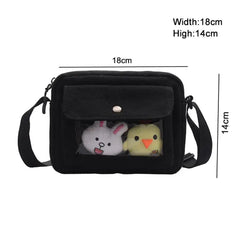 Women Cartoon Mini Messenger Versatile Bag Cell Phone Bags Crossbody Bags