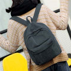 Corduroy Sports Backpack Lightweight School Bag
