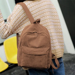 Corduroy Sports Backpack Lightweight School Bag