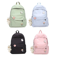 Nylon Casual Backpack for Teenage Girls School Bag