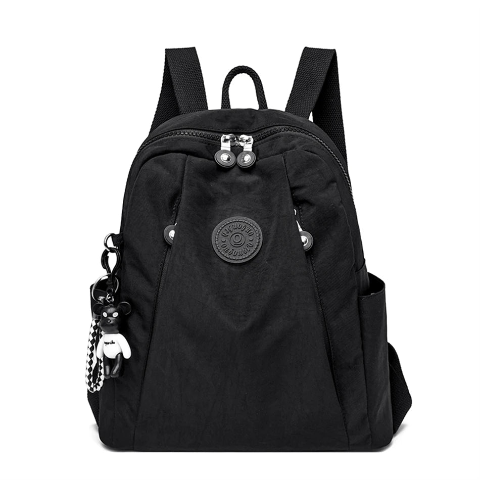 Women Casual Backpack with Pendant Travel Bagpack for Teenage Girl