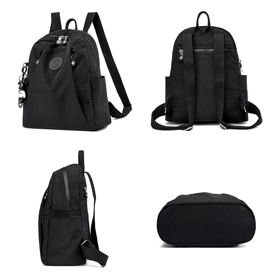 Women Casual Backpack with Pendant Travel Bagpack for Teenage Girl