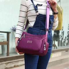 Women Casual Waterproof Nylon Shoulder Bag Large Capacity Mom Handbags Tote
