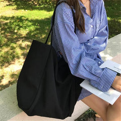 Women Casual Canvas Shoulder Bags Female Eco Cloth Handbag Tote Reusable