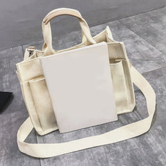 Large Capacity Canvas Tote Bag for Women, Crossbody Schoolbags