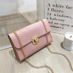Women Casual Chain PU Leather Diamond Crossbody Bags Shoulder Bag Handbag