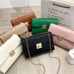 Women Casual Chain PU Leather Diamond Crossbody Bags Shoulder Bag Handbag