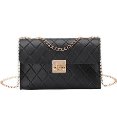 Women Casual Chain PU Leather Diamond Crossbody Bags Shoulder Bag Handbag