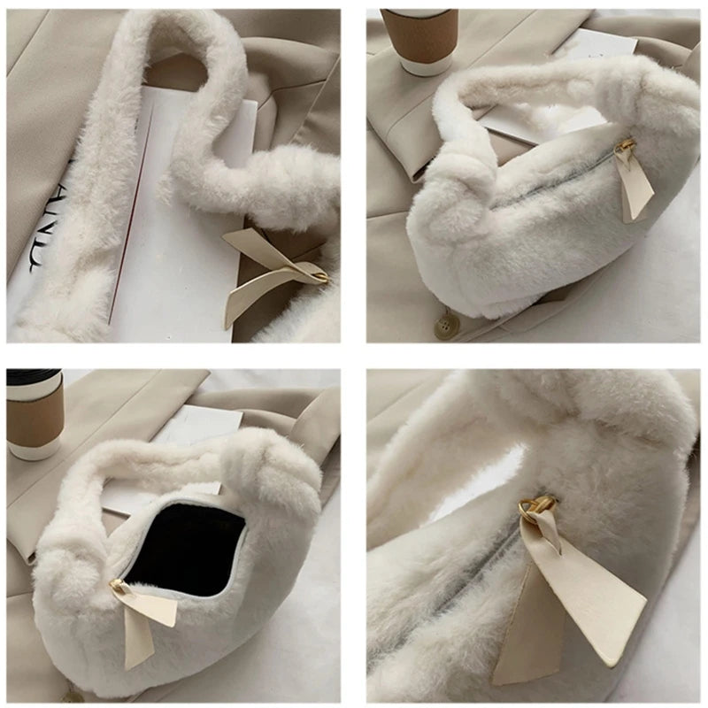 Fluffy Shoulder Bag Soft Furry Handbag Autumn/Winter Tote