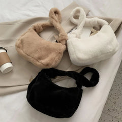 Fluffy Shoulder Bag Soft Furry Handbag Autumn/Winter Tote