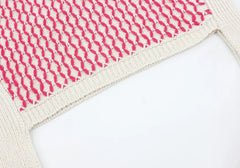 Women Casual Knit Slouchy Pouch Bag Granny Jacquard Cro