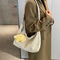 Plaid Tote Bags Shoulder Bags Large Capacity Checkered Crossbody Bags