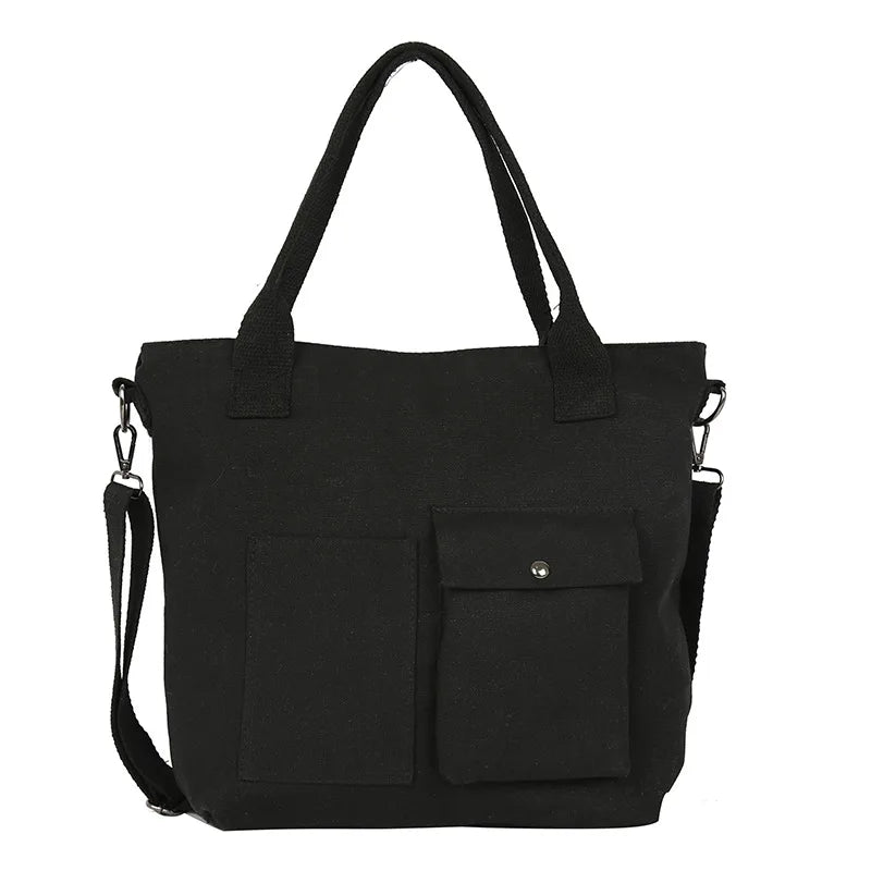 Canvas Retro Ladies Eco Tote Bag Large Capacity Shopping Bag
