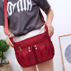 Women Casual Messenger Bag Waterproof Nylon Shoulder Bag Large Capacity