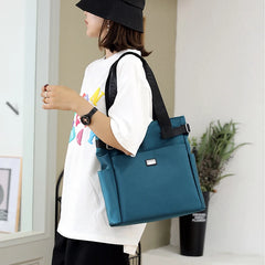 Women Casual Nylon Tote Bag Lightweight Waterproof Large Capacity Handbag