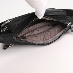 Women Casual Nylon Waist Pack Shoulder Bag for Travelling