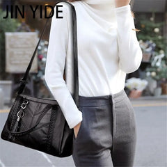Women Tassel Handbag Large Capacity Shoulder Bag Ladies PU Leather Crossbody