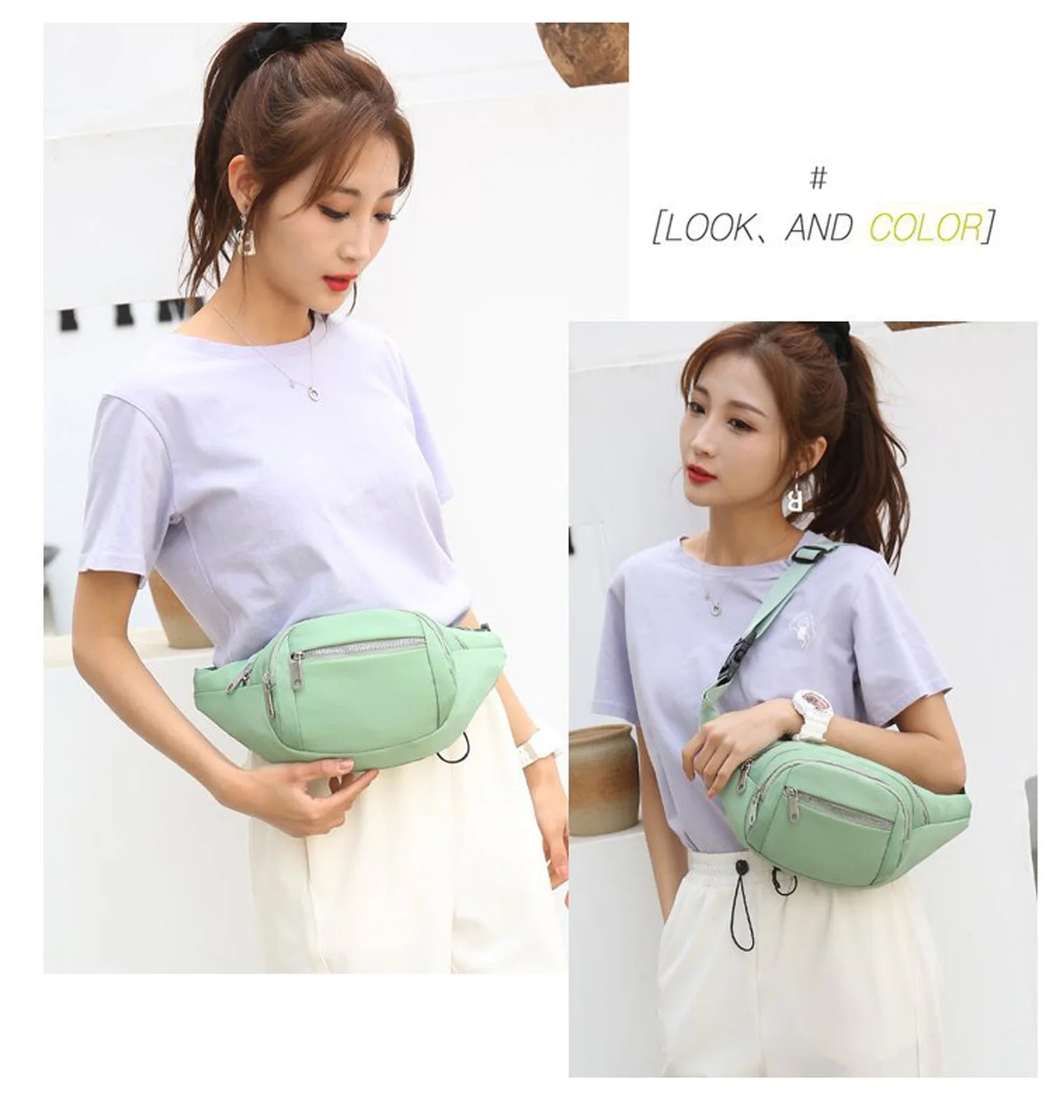 Women Casual Waist Bag Large Capacity Chest Pack