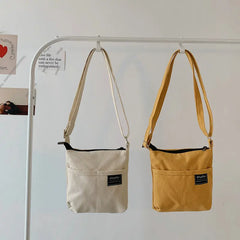 Women Casual Canvas Shoulder Bag Small Crossbody Purse Student Messenger Bag