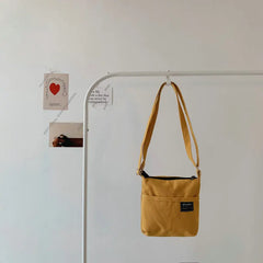 Women Casual Canvas Shoulder Bag Small Crossbody Purse Student Messenger Bag