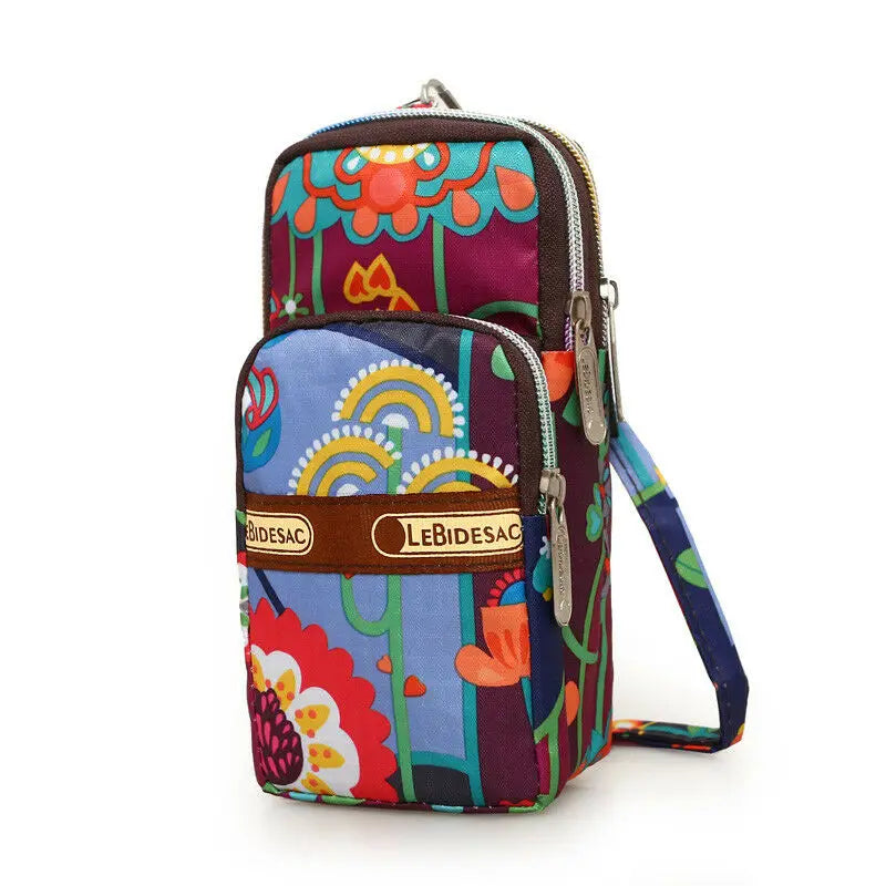 Women Cell Phone Pouch Mini Shoulder Bags Purse Crossbody Messenger Mobile Bag