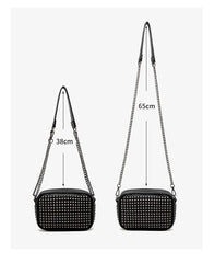 Women Chain Crossbody Bag Rivet Messenger Small Shoulder