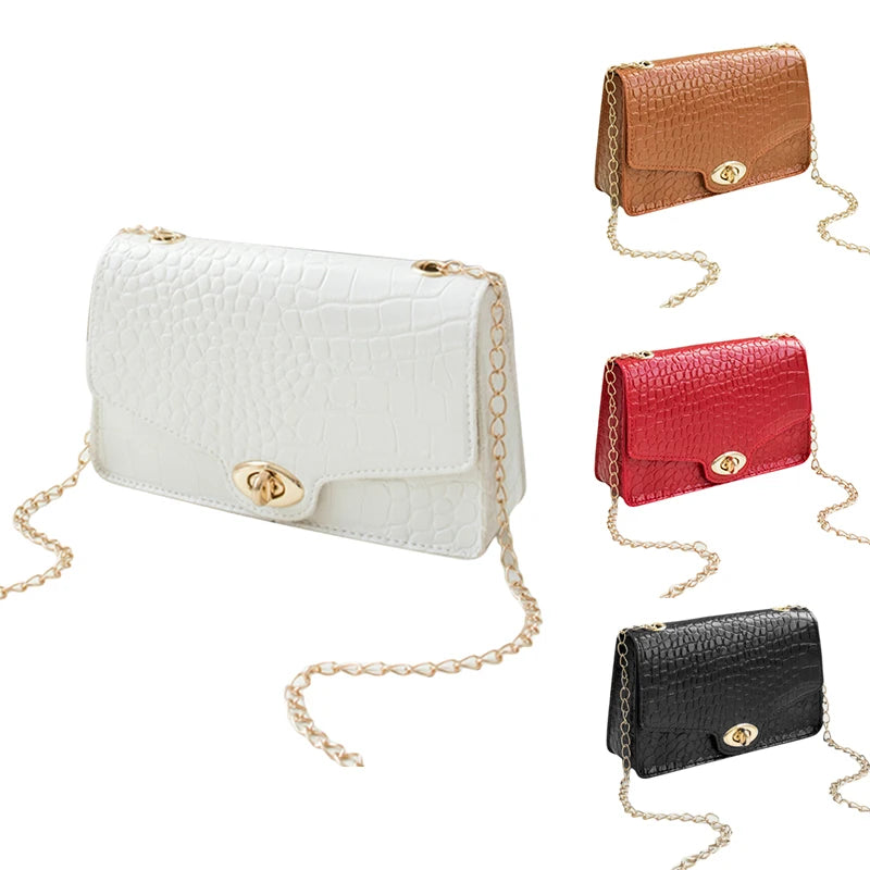 Women Chain Flap Bags Handbags Pu Leather Crossbody Bag Shoulder Messenger Bag