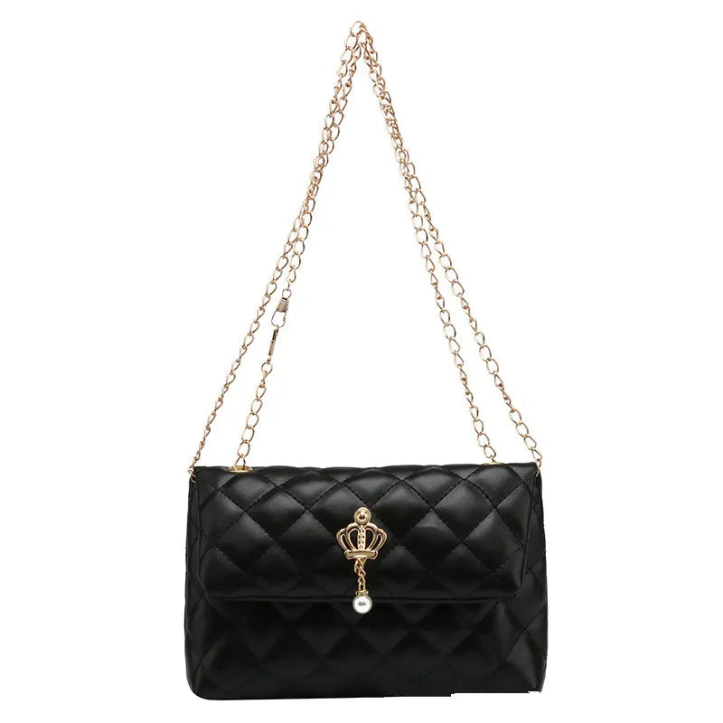 Women Chain Handbag PU Leather Crossbody Bag