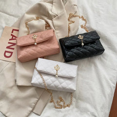 Women Chain Handbag PU Leather Crossbody Bag