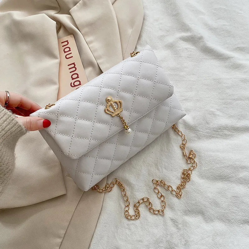 Women Chain Handbag PU Leather Crossbody Bag