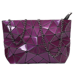 Women Chain Shoulder Bag Geometric Messenger Bags Clutch Evening Bag