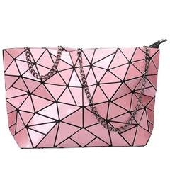 Women Chain Shoulder Bag Geometric Messenger Bags Clutch Evening Bag