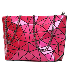 Women Chain Shoulder Bag Geometric Messenger Bags Clutch Evening Bag